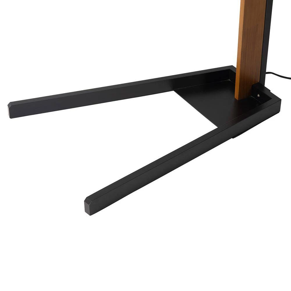 Vaulted 84 in. Arc Lamp, Matte Black and Walnut by NOVA of California - Image 9