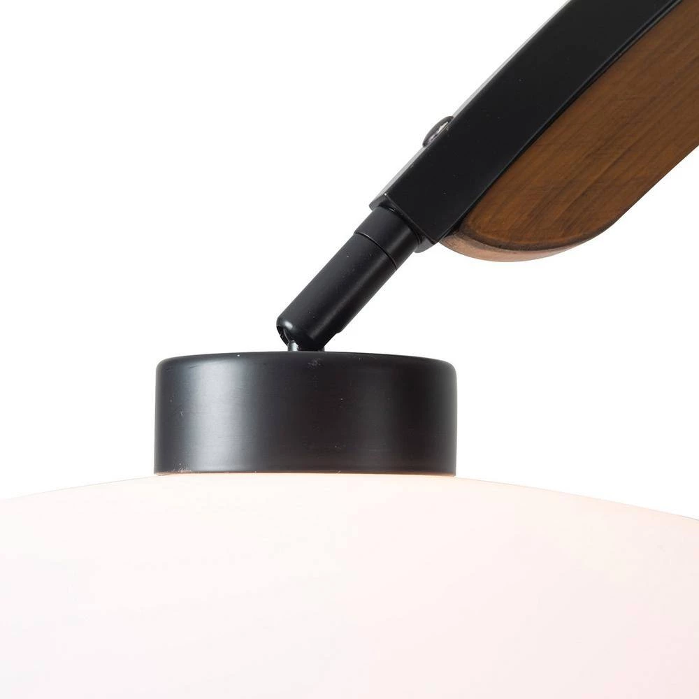 Vaulted 84 in. Arc Lamp, Matte Black and Walnut by NOVA of California - Image 8