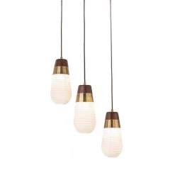 Sunset 3-Light 27 in. Weathered Brass Pendant by NOVA of California