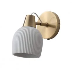 8 in. Weathered Brass Petaluma Bone Porcelain Sconce by NOVA of California