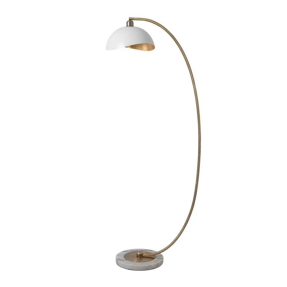 Luna Bella 60 in. White Gold Chair Side Stretch Arc Lamp by NOVA of California - Image 5