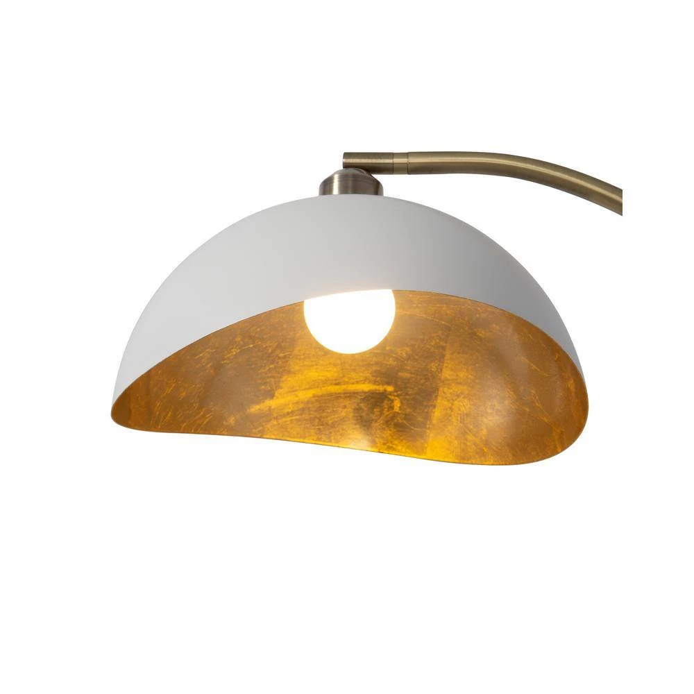 Luna Bella 60 in. White Gold Chair Side Stretch Arc Lamp by NOVA of California - Image 7