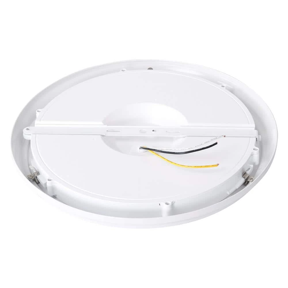 15 in. 1-Light White Ceiling LED Light Flush Mount with Remote Control by Honeywell - Image 4