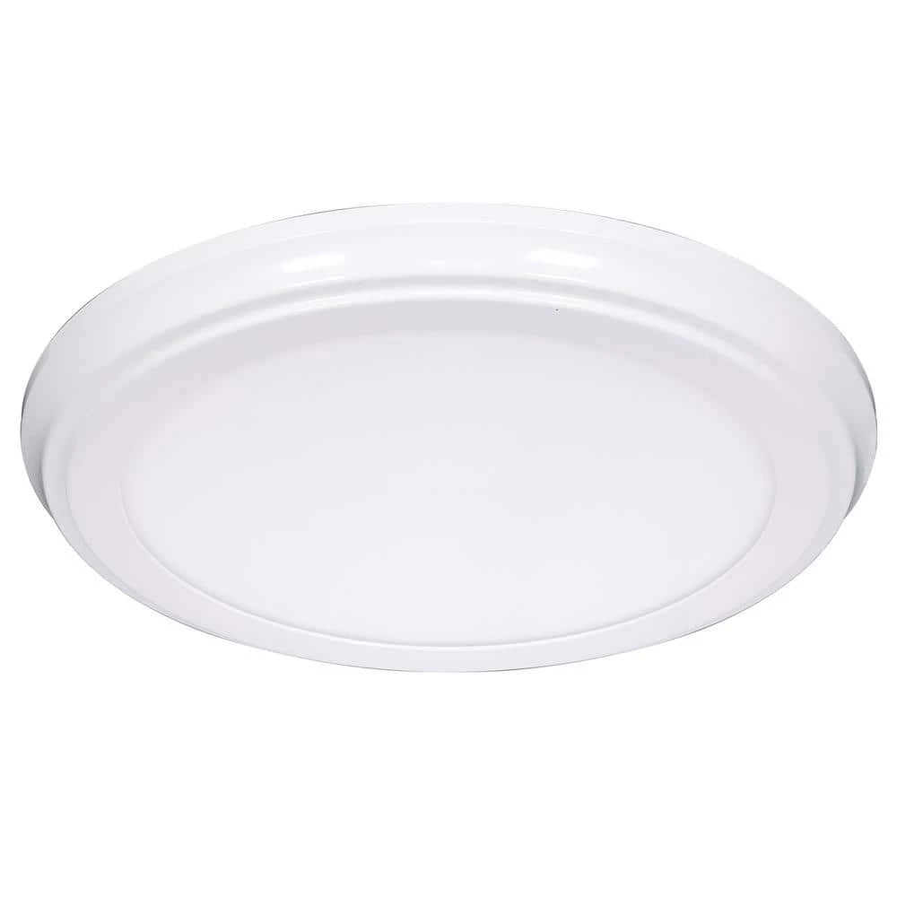 15 in. 1-Light White Ceiling LED Light Flush Mount with Remote Control by Honeywell - Image 3