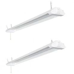 4 ft. 50-Watt Equivalent 5000 Lumens Linkable Integrated LED White Shop Light 5000K (2-Pack) by Honeywell