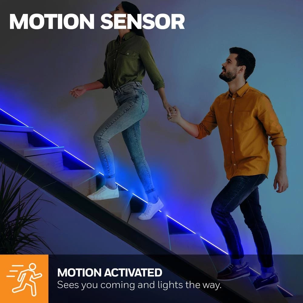 9.8 ft. USB or Battery Powered LED RGB Motion Activated Strip Lights for Home Decor, Mounted Under Cabinet Lights by Honeywell - Image 7